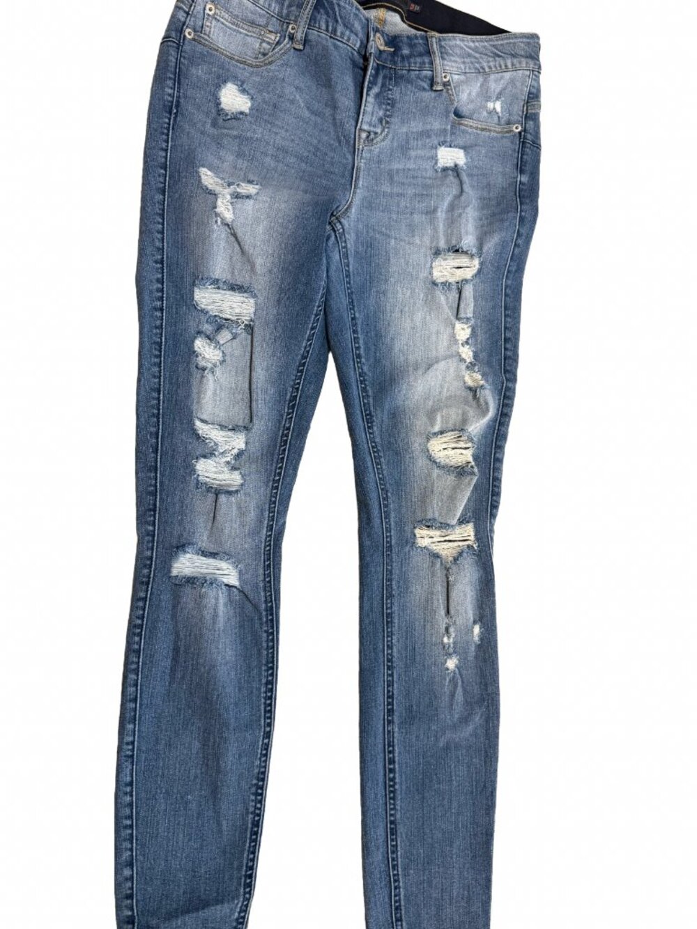 Torrid Premium Bombshell Skinny Jeans Size 10R Medium Wash Distressed Stretch